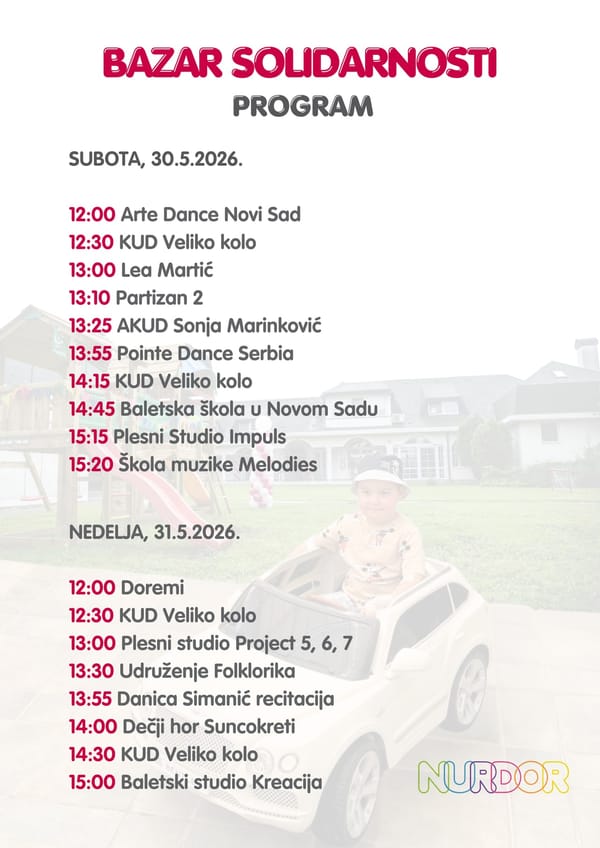 Bazar solidarnosti u Novom Sadu: Podrška deci oboleloj od raka