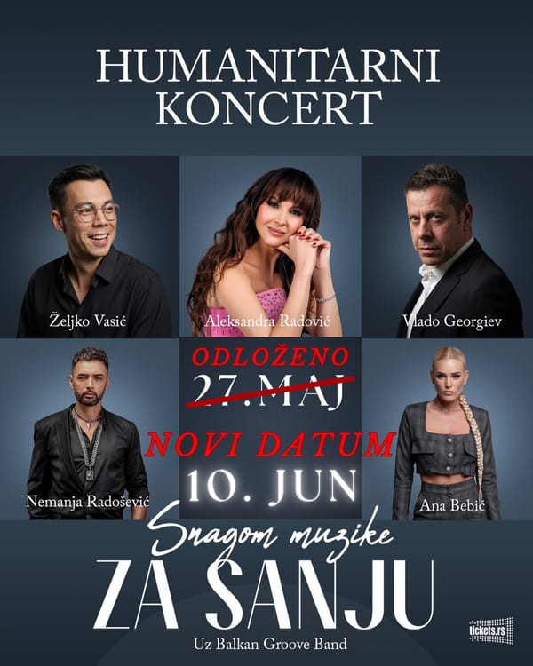 Humanitarni koncert za Sanju Stanković 10. juna u Beogradu
